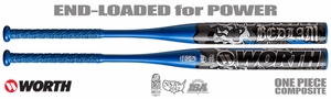 Worth Sports Phil Matte Signature Bedlam 1-Piece End-Loaded Slowpitch Bat USSSA WSU5PMB1L (2025) Lightly Used w/Warranty