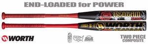 Worth Bedlam XXL End-Loaded Slowpitch Bat USSSA WSU6JRB12X (2026)