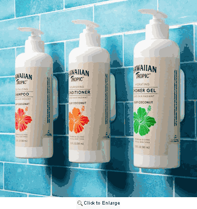 Hawaiian Tropic 12.8 Oz Dispenser Bulk Pack for Magnetic Mount 