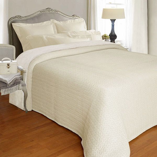 Herringbone Jacquard Woven BedspreadTwin Size