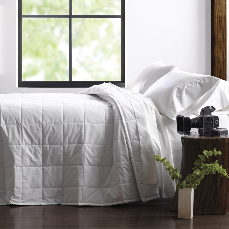 Martex Green Down Alternative Quilted Blanket Twin Size