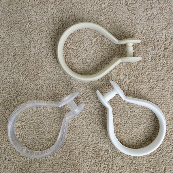 Plastic Snap Tear Drop Shower Curtain Hooks (12 Dozen) By Kartri