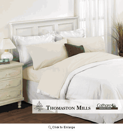 Thomaston Bone Percale Sheets 180 Thread