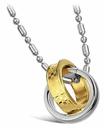 Bicyclic Couple Pendant Necklaces For Man (GX643)