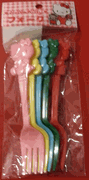 Hello Kitty : 5pcs plastic Fork set : KT 05642