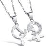 One set of Male and Female Symbol Pendant Couple Necklaces (GX898)