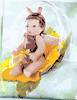 L's Porcelain Angel Doll - Yellow Petals