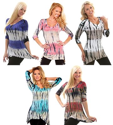 トップス andequal drawstring tie tunic tunic-tie-dye-fusion-64.jpg