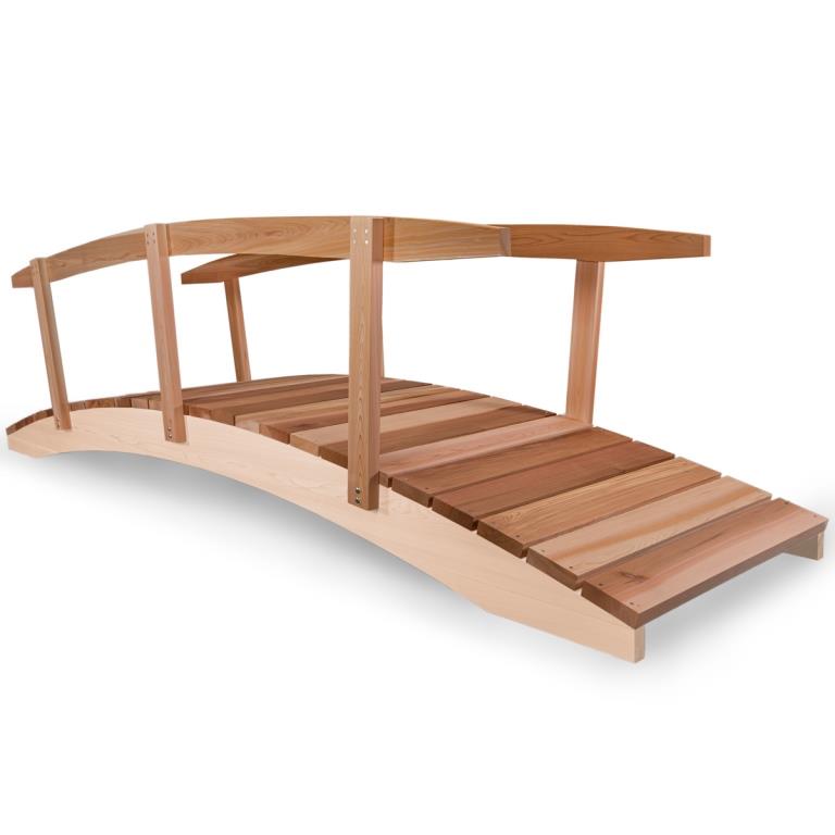 Western Red Cedar Wood Garden Bridge KitFoot Bridge Kit