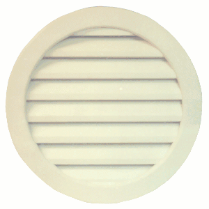 22 Inch White Round Gable Vent - RDGV22 PW Attic Ventilation