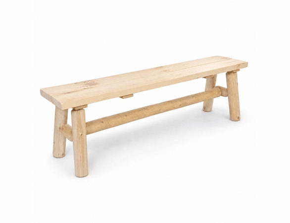 6' Cedar Log Style Backless Bench