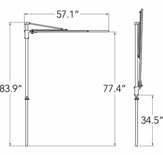 black patio umbrella images Basil Bangs Jardin Patio Umbrella 2.1m Black Frame
