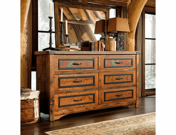 Butte Rough Sawn 6 Drawer Dresser