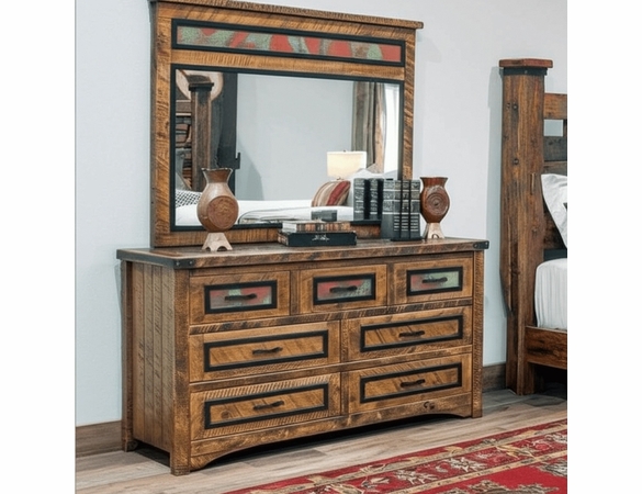 Butte Rough Sawn Dresser & Mirror Combo