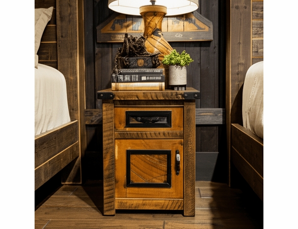 Butte Rough Sawn Enclosed Nightstand