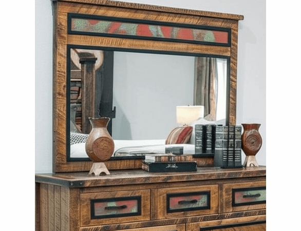 Butte Rough Sawn Over Dresser Mirror - Multiple Sizes