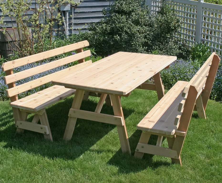picnic table and chairs