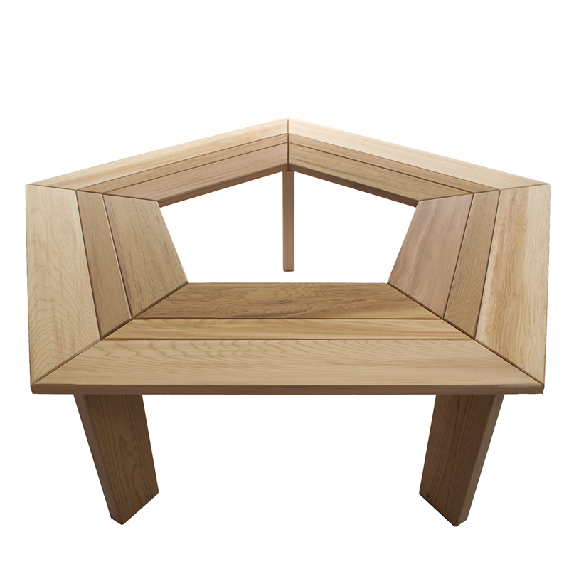 Western Red Cedar Wood FiveSided Tree Bench Kit