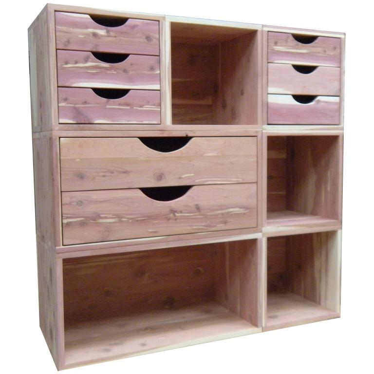 Cedar Closet Organizer 7 Pc Open Stackable Closet System