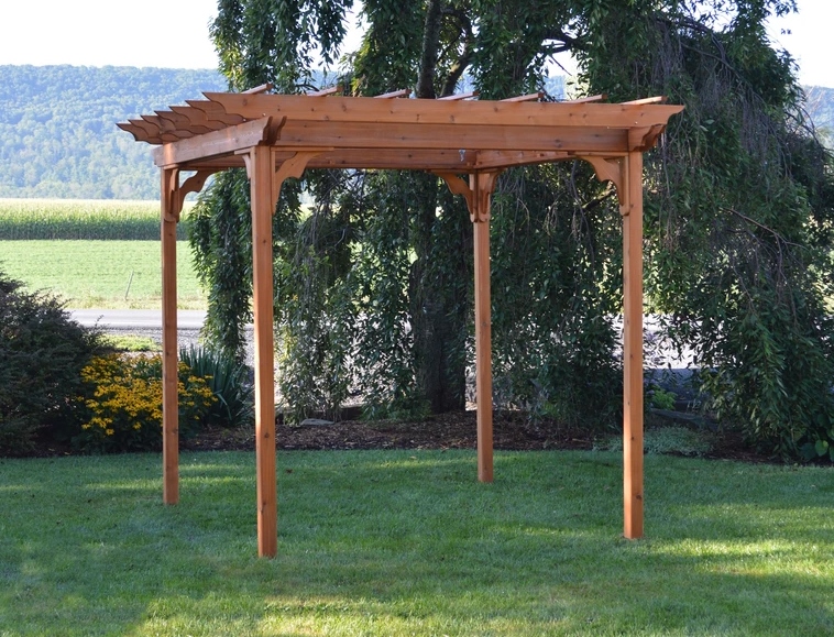 Cedar Wood Pergola with Swing Hangers