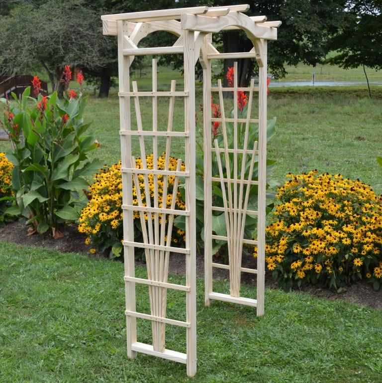 Cranbrook Pressure Treated Pine Arch Top Arbor Multiple Sizes Available