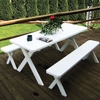 Cross-legged Table with Benches 4', 5', 6', or 8'