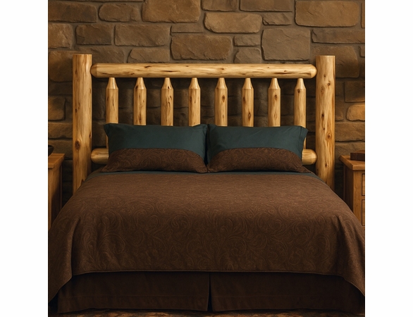 Hand Peeled Rustic Log Style Headboard Only