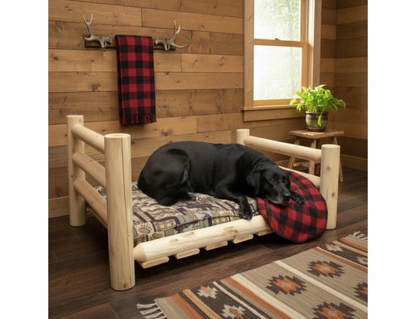 Log Style Pet Bed