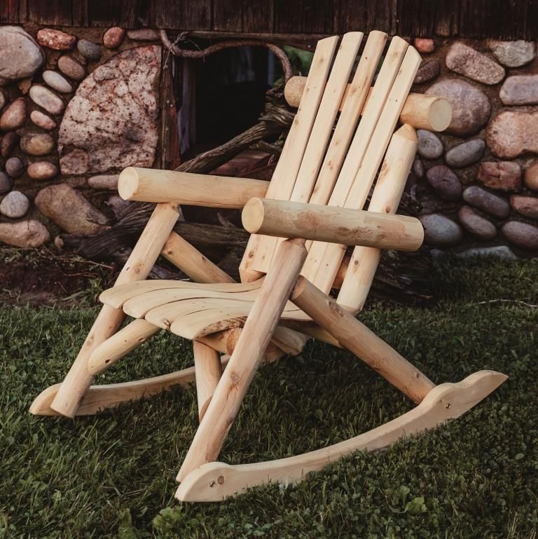 Cedar Wood LogStyle Rocking Chair