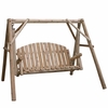 Log Style Yard Swing Set