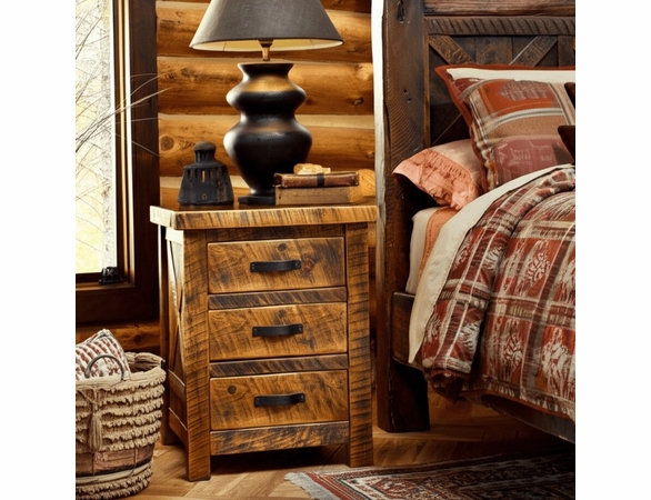 Mountain Retreat 3 Drawer Nightstand