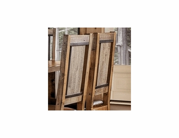 Mountain Retreat Arm Dining Chair with Leather Like Seat