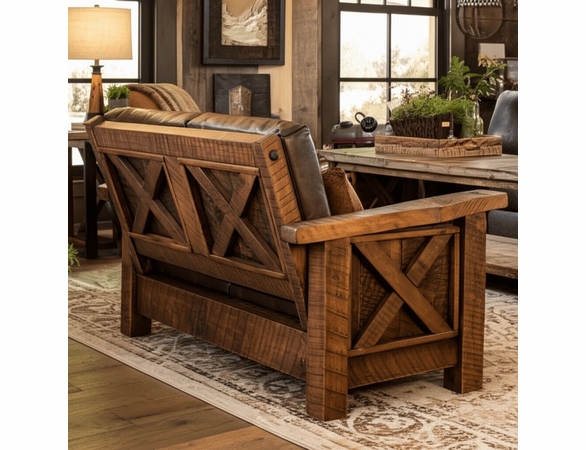 Mountain Retreat Rustic Living Room Loveseat