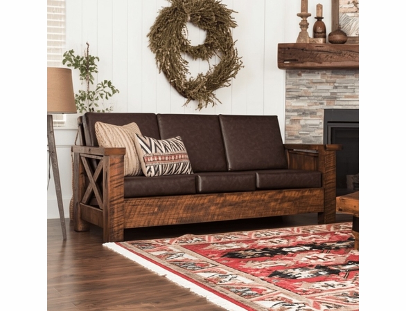 Mountain Retreat Rustic Living Room Sofa