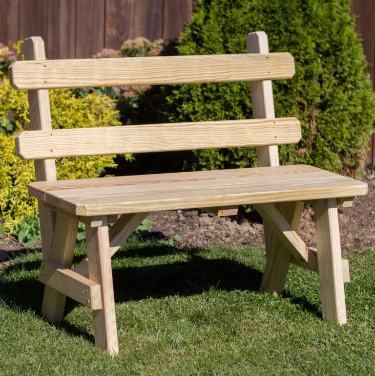 Outdoor Furniture - Garden Bench - Pine Traditional