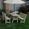 Pine Traditional Table with 2 Backed Benches 4', 5', 6', or 8'