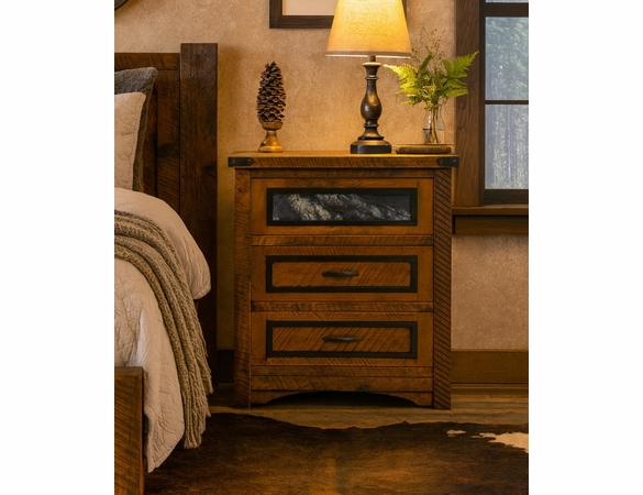 Raven Rough Sawn 3 Drawer Chest