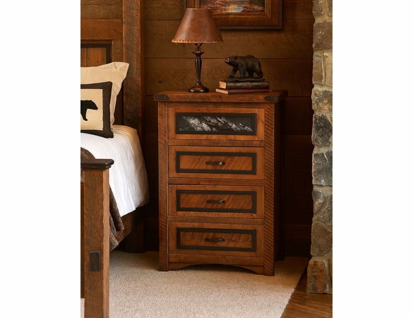 Raven Rough Sawn 4 Drawer Chest