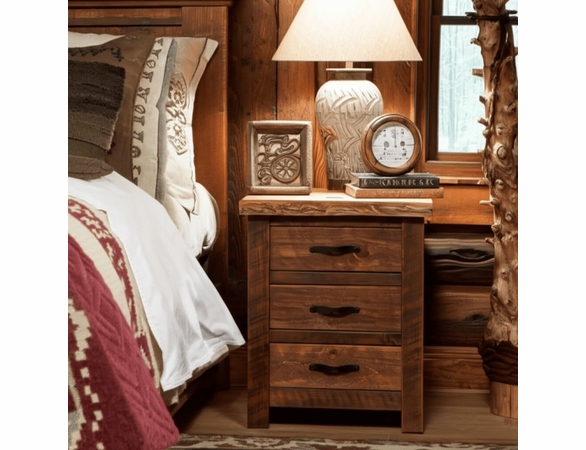 Richmond Rough Sawn 3 Drawer Nightstand