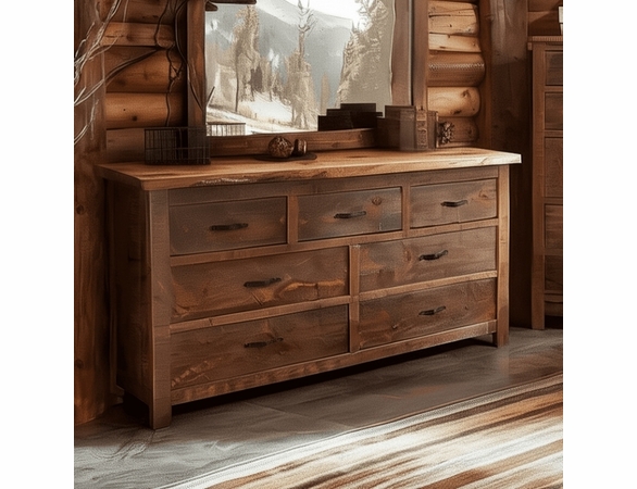 Richmond Rough Sawn 7 Drawer Dresser
