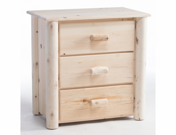 Rustic Cedar Log 3 Drawer Chest