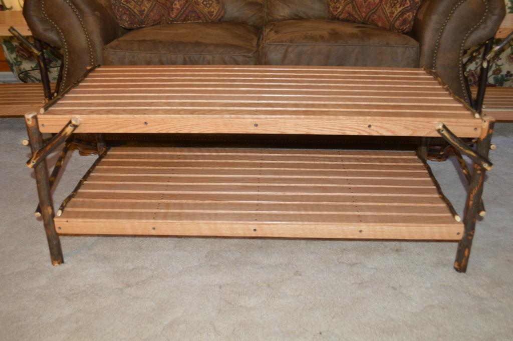 Rustic Hickory Coffee Table