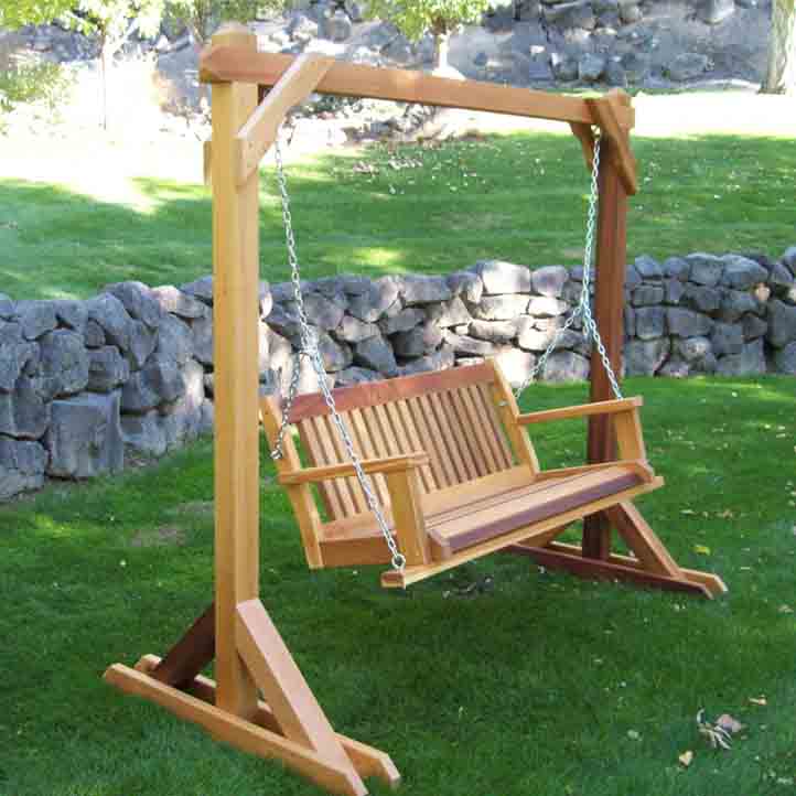 Cedar Wood Standalone Basic Swing Frame