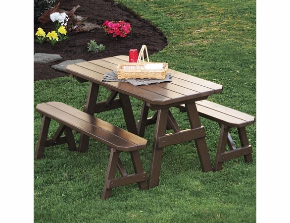 Traditional Table with 2 Benches 4', 5', 6', or 8'