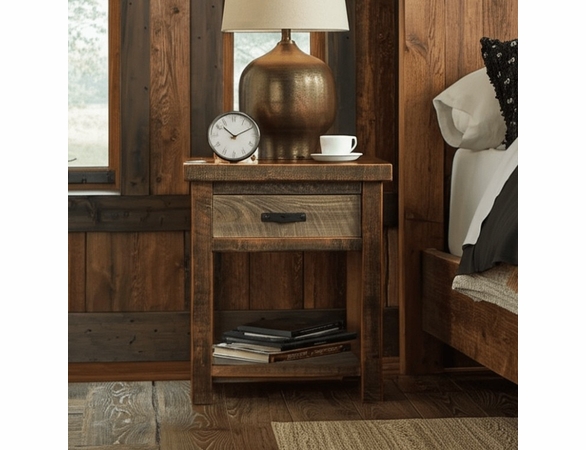 Trailside Timber 1 Drawer Nightstand w/ Shelf