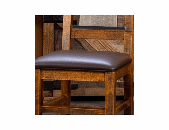 Trailside Timber Arm Dining Chair with Leather Like Seat