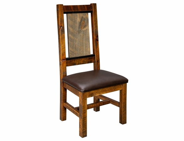Trailside Timber Dining Chair with Leather Like Seat