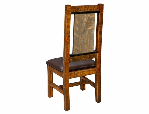 Trailside Timber Dining Chair with Leather Like Seat