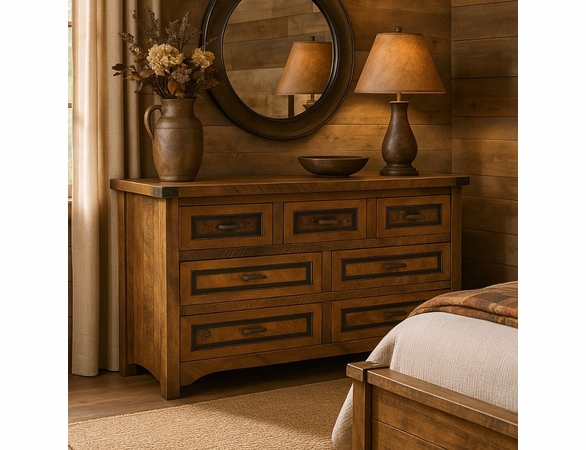 Woodman Rough Sawn 7 Drawer Dresser