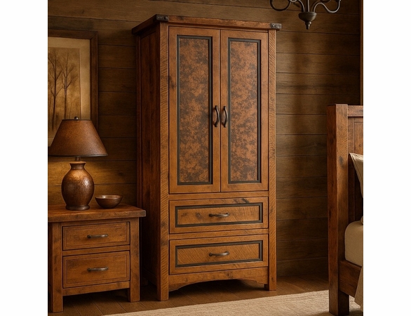 Woodman Rough Sawn Bedroom Storage Armoire